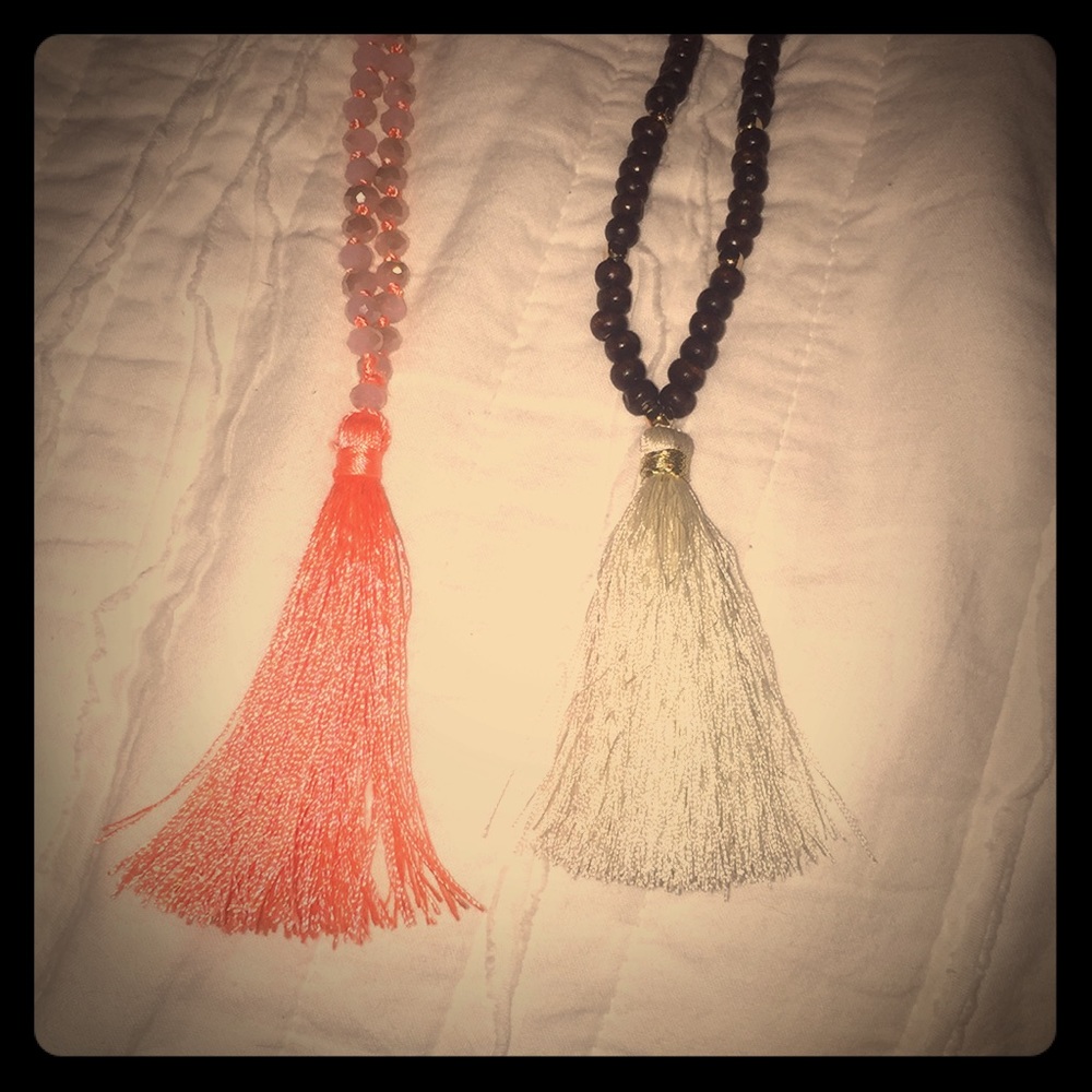 Set of two tassel necklaces